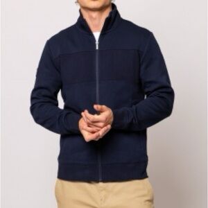 Banana Republic Men's Dark Blue Zip-Up Sweater medium